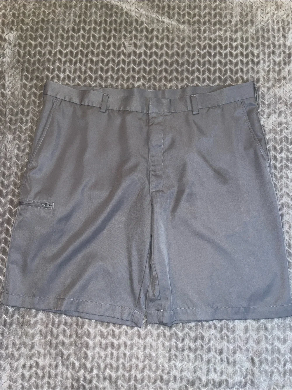 GrandSlam Mens Gray Golf Shorts Size 42 Flat Front Performance Casual